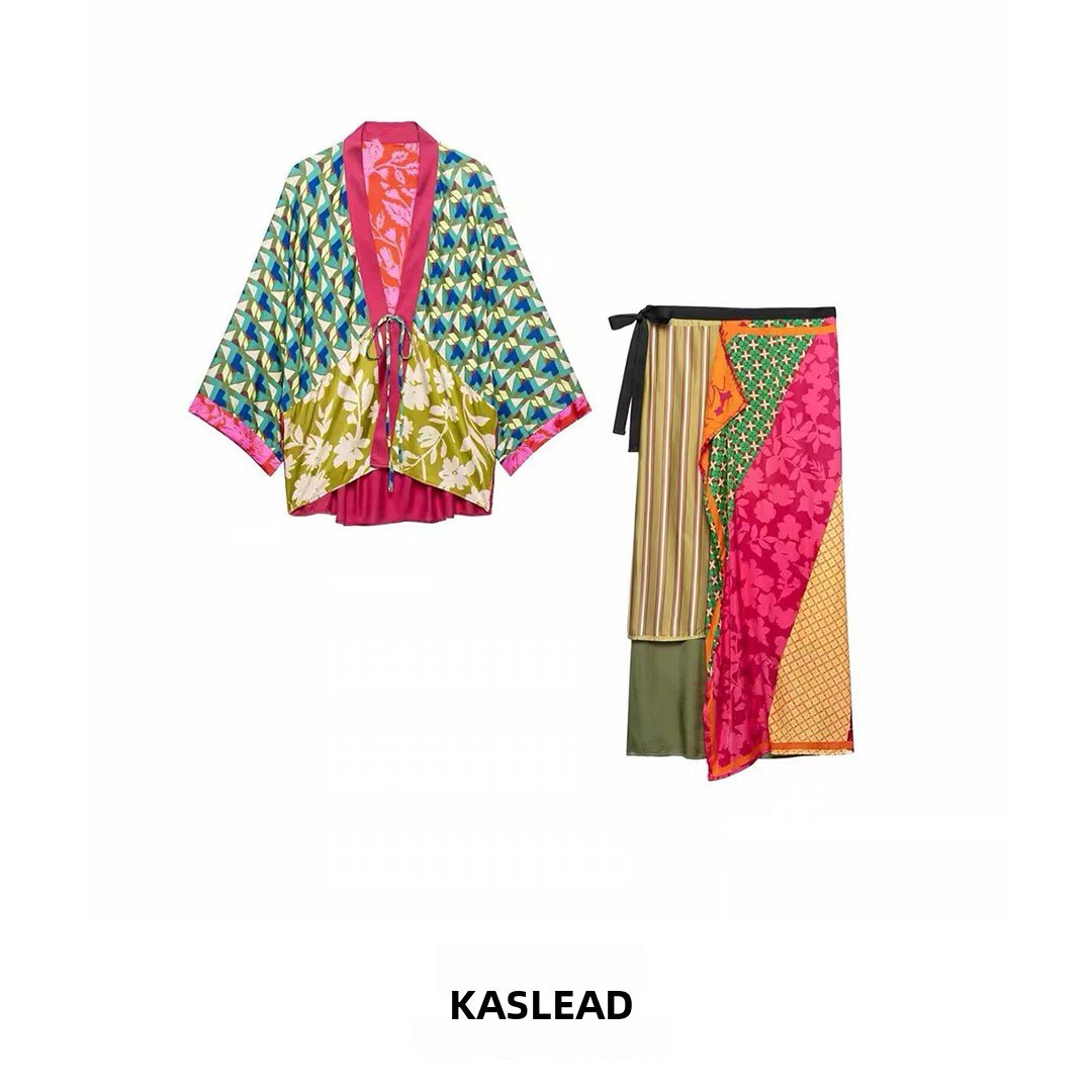 Midi Skirt Floral - طقم نسائي جديد من KASLEAD بتصميم