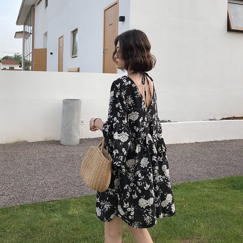 Midi Skirt Floral - تنورة شاطئية لعطلة بالي، فستان ميدي