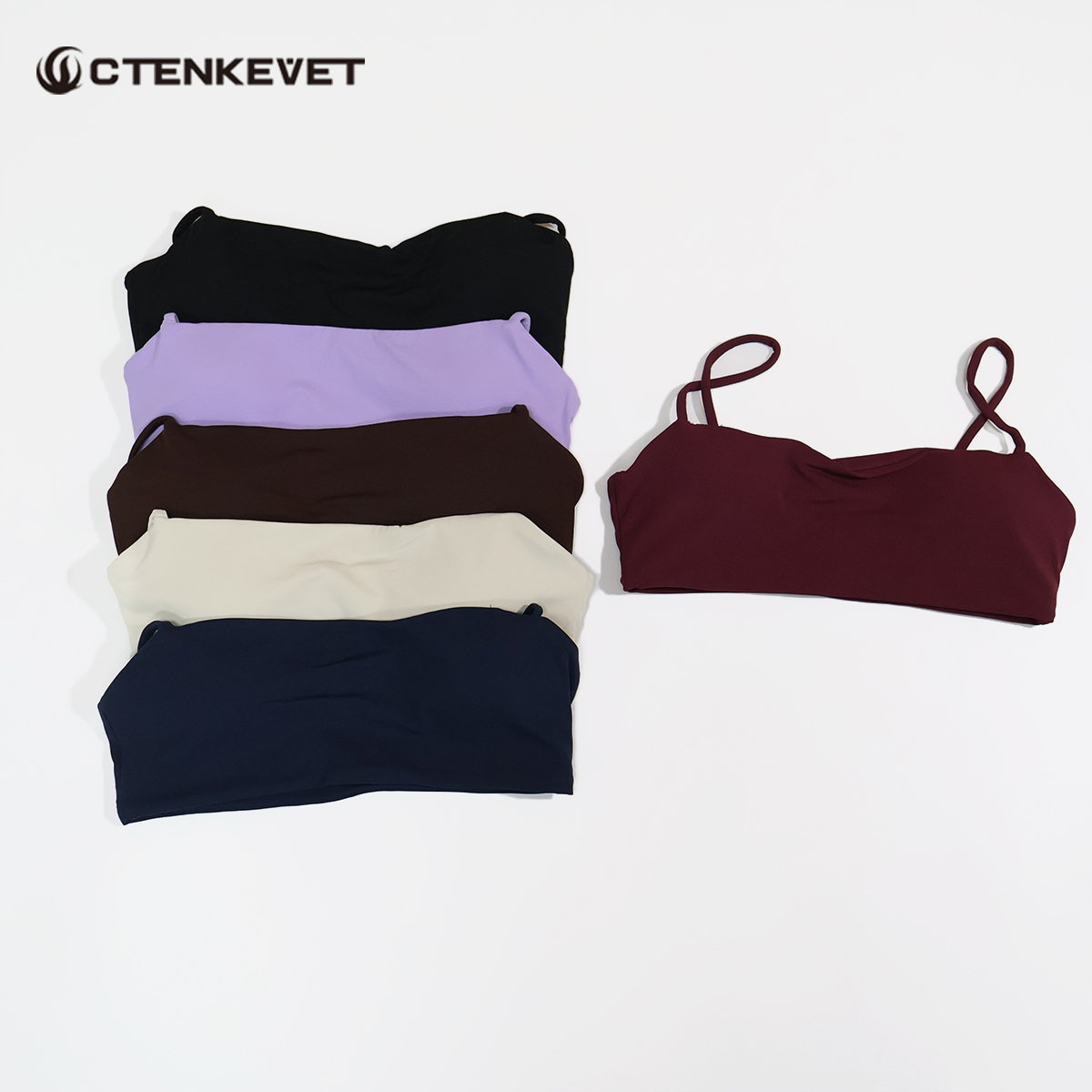Crop Top Crochet - حمالة صدر يوجا سريعة الجفاف من