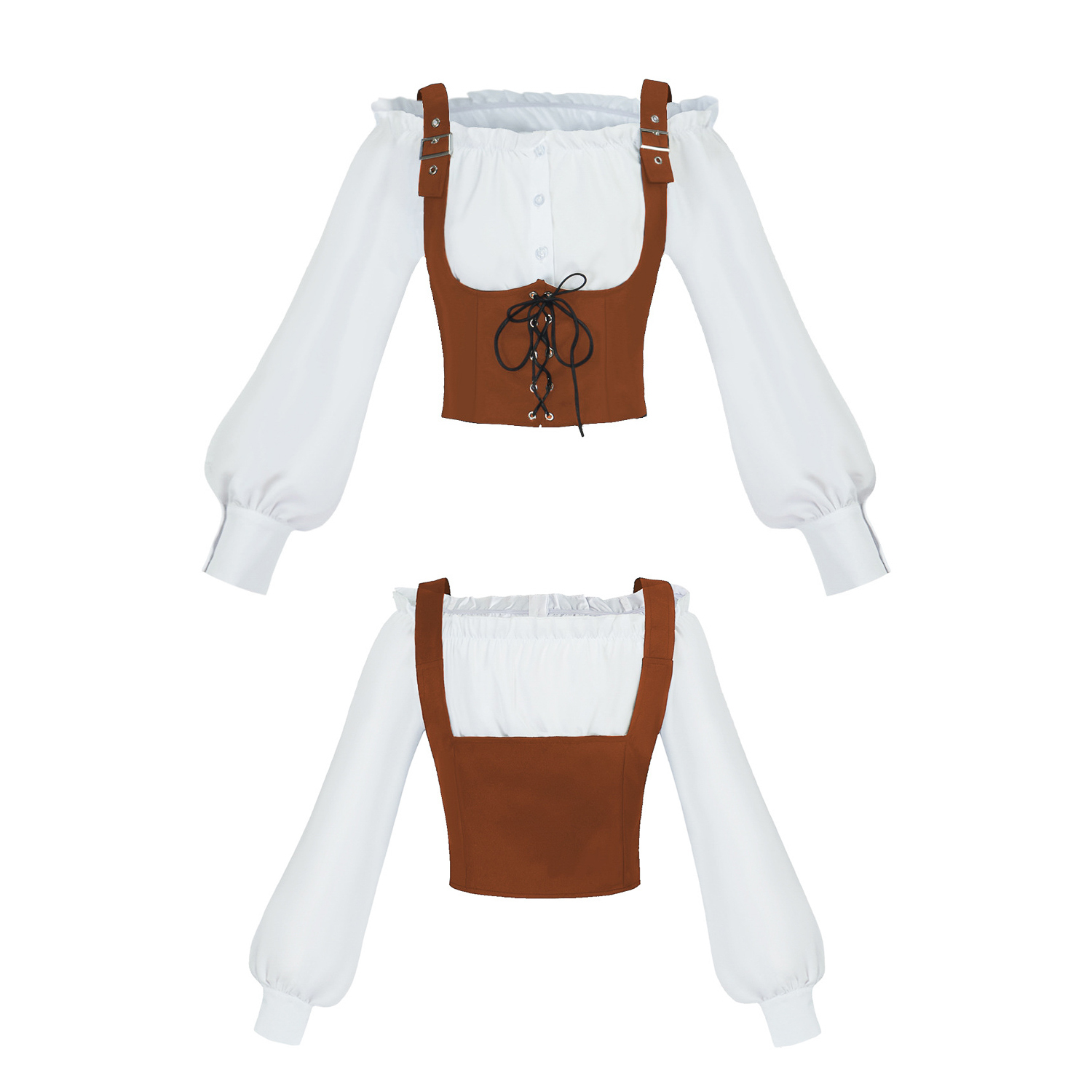 Blouse Off Shoulder - طقم أزياء من قطعتين من رينيسانس،