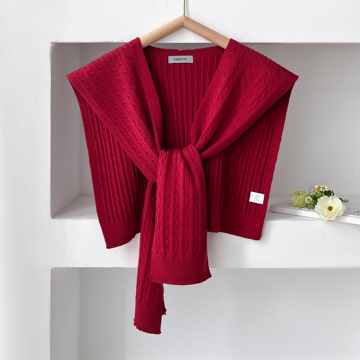Blouse Off Shoulder - جديد الكورية الخريف شال متماسكة الإناث