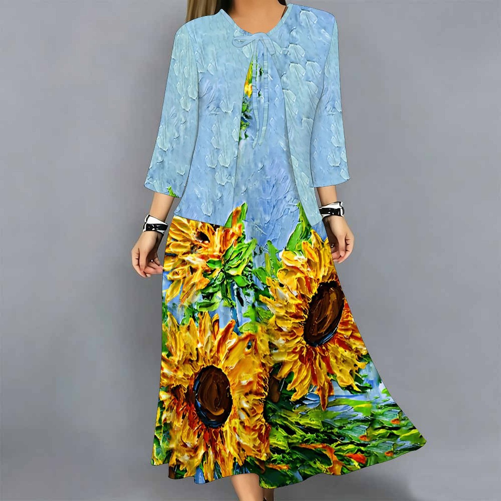 طقم فستان نسائي من قطعتين، كار - مراجعة Midi Skirt Floral وسعره