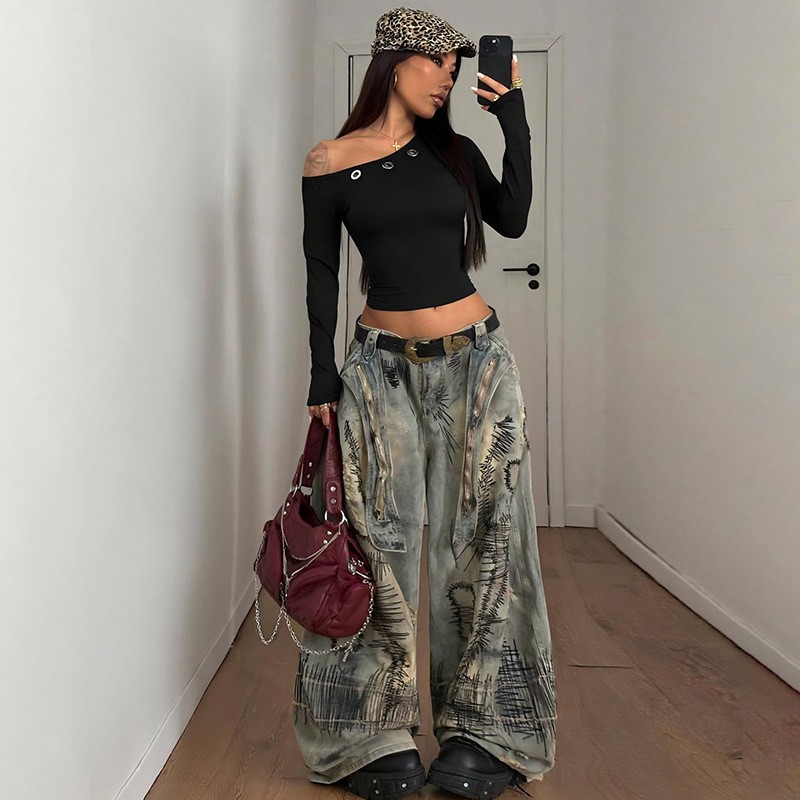 بلوزة نسائية بأكمام طويلة وياق - مراجعة Blouse Off Shoulder وسعره