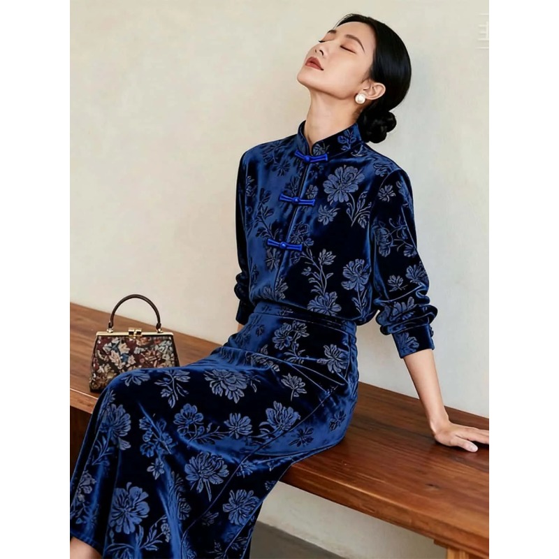 طقم نسائي جديد من قطعتين بنمط  - مراجعة Midi Skirt Floral وسعره