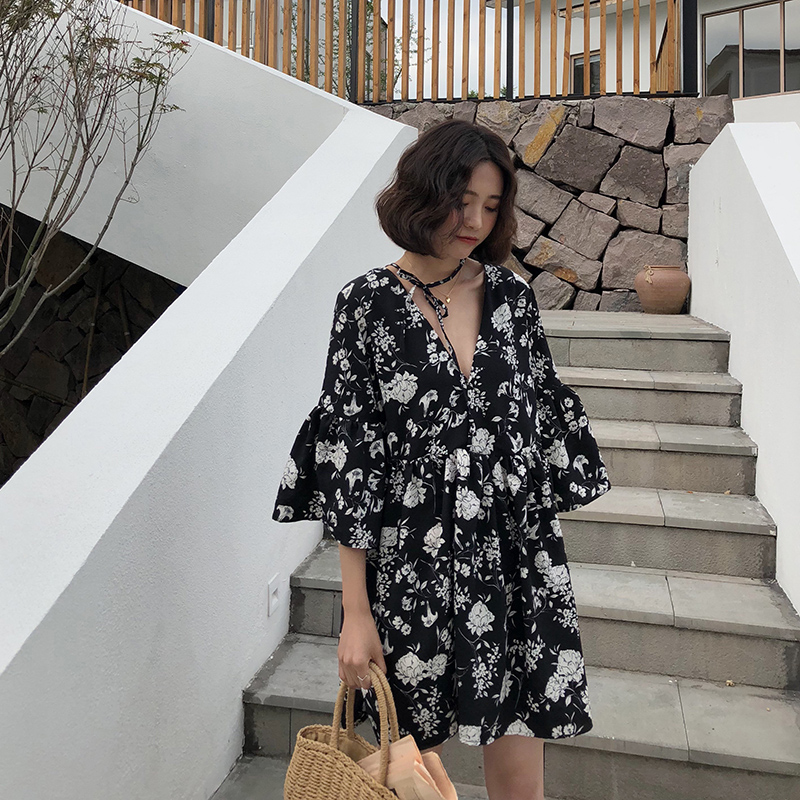تنورة شاطئية لعطلة بالي، فستان - مراجعة Midi Skirt Floral وسعره