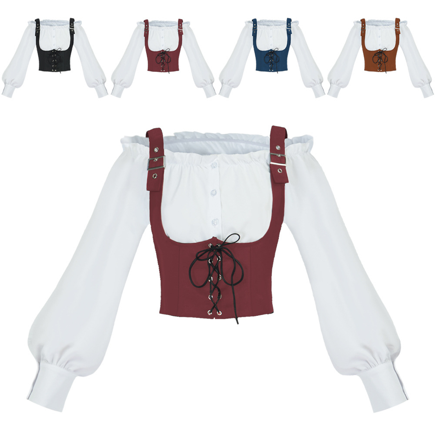 طقم أزياء من قطعتين من رينيسان - مراجعة Blouse Off Shoulder وسعره