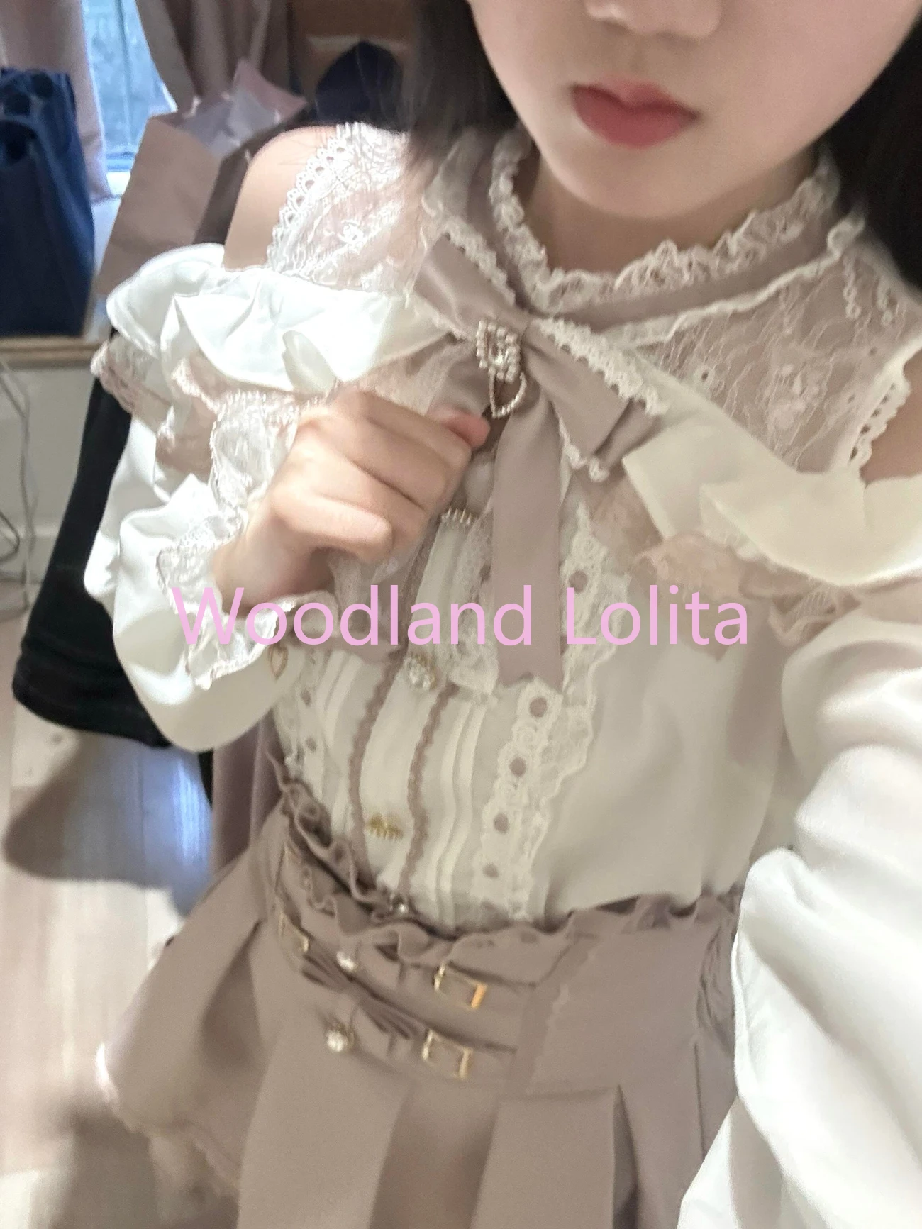 2027 طقم تنورة قصيرة يابانية ك - مراجعة Blouse Off Shoulder وسعره