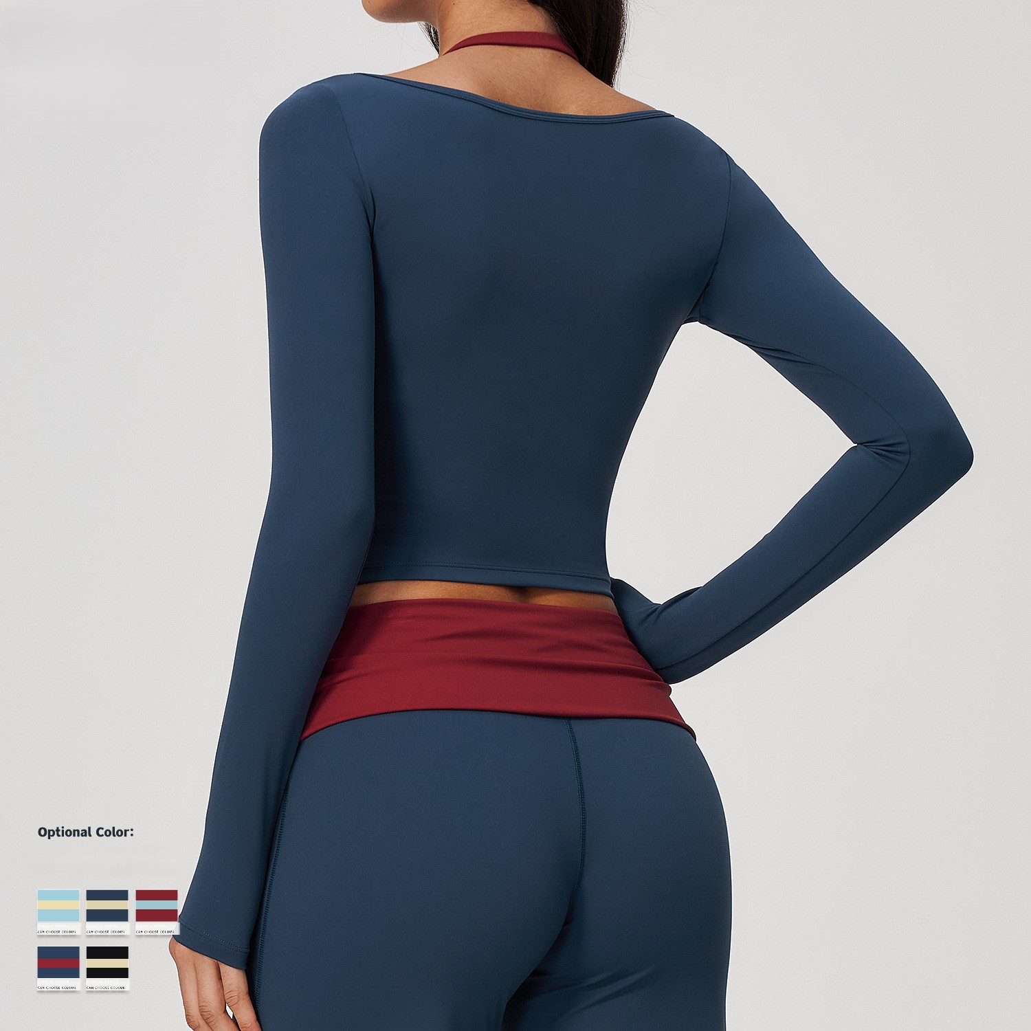 بلوزة يوغا قصيرة بأكمام طويلة  - مراجعة Crop Top Crochet وسعره