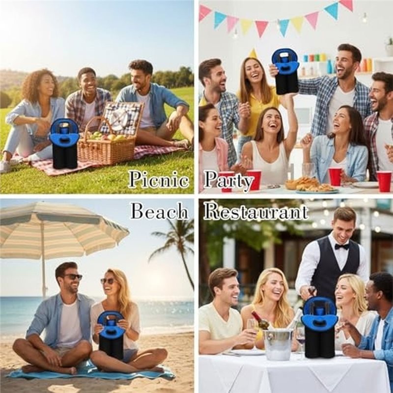 حقيبة حمل زجاجات النبيذ AAAN،  - مراجعة Tote Bag Beach وسعره