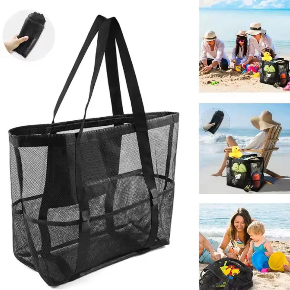 حقيبة شاطئ شبكية كبيرة الحجم،  - مراجعة Tote Bag Beach وسعره