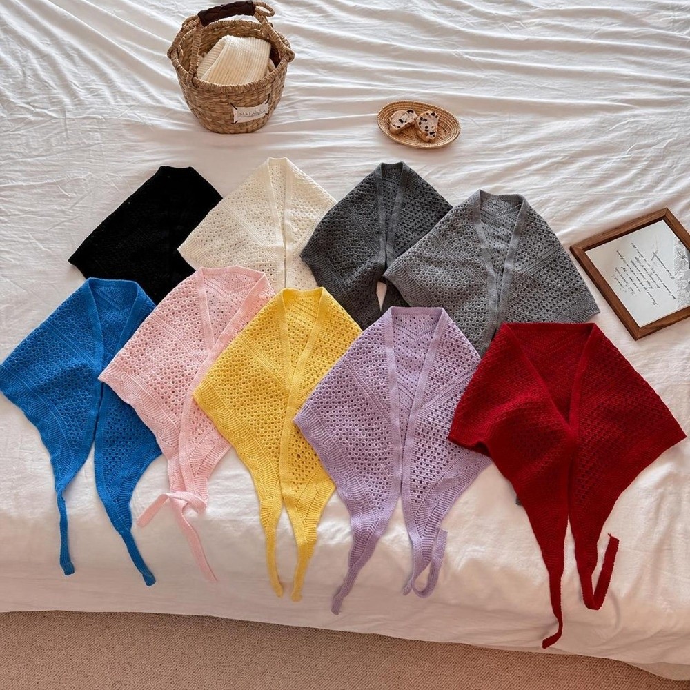 وشاح مثلث الشكل محبوك بملمس نا - مراجعة Headband Summer Knit وسعره